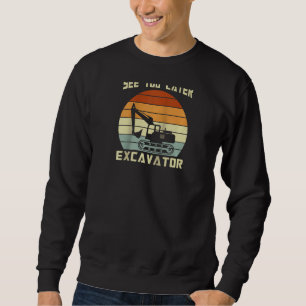 Truck Driver Construction Worker Men Retro Excava Sweatshirt
