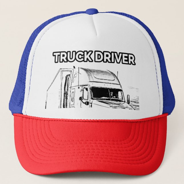 Truck Driver Heavy Retro 80's Vintage 70's Trucker Hat (Front)