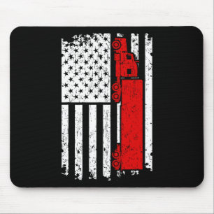Truck Driver Independence Day Teamster Patriotic T Mouse Pad