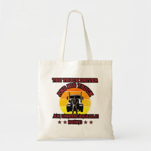 Truck Driver Male Strong Road Bond Pride Design Tote Bag