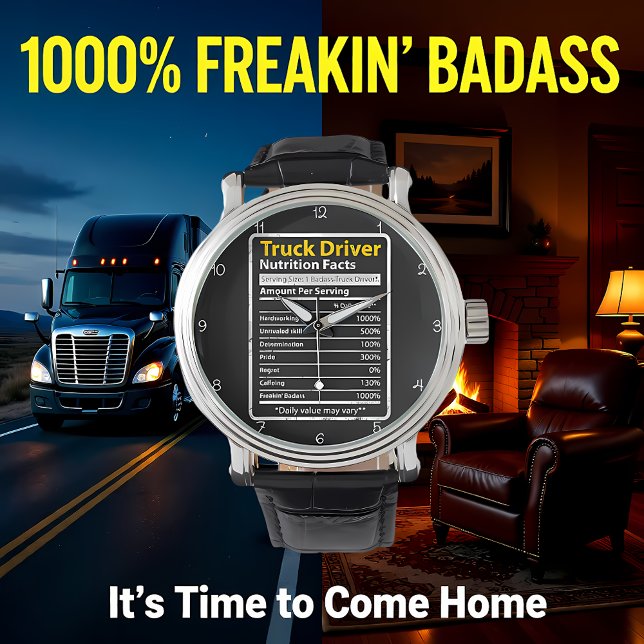 Truck Driver: Nutrition Facts Daily Watch (Creator Uploaded)