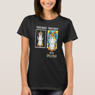 Truck Driver People With Autism Puzzle Unicorn Neu T-Shirt