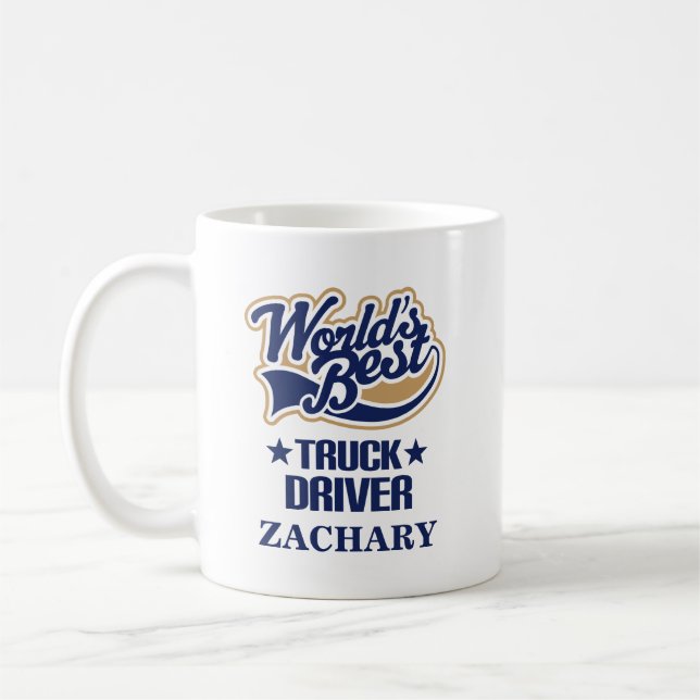 Truck Driver Personalised Mug Gift (Left)