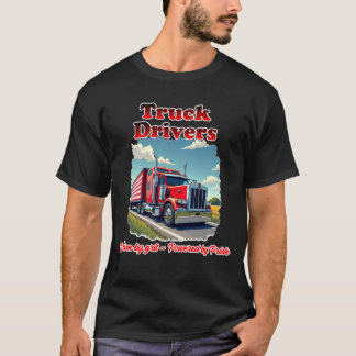 Truck Driver T-Shirt – Driven by Grit for Men