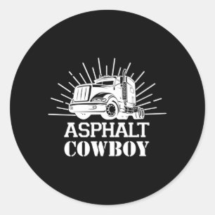 Truck Driver Trucker Trucks Love Funny Gift Idea Classic Round Sticker