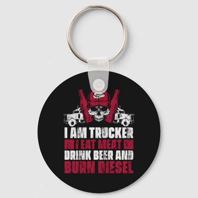 Truck Driver Trucking Trucker Key Ring (Front)