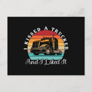 Truck Driver. Vintage Clothes 90s Postcard