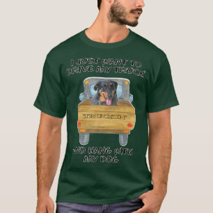 Truck Driving Dog Beauceron T-Shirt