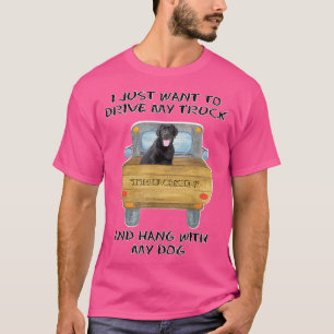 Truck Driving Dog Black Lab  T-Shirt