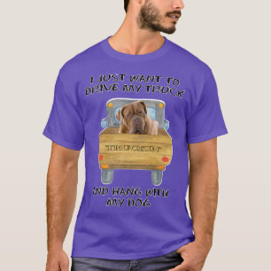 Truck Driving Dog Bull Mastiff T-Shirt