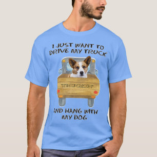Truck Driving Dog Cardigan Welsh Corgi T-Shirt