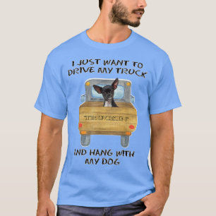 Truck Driving Dog Chihuahua  T-Shirt