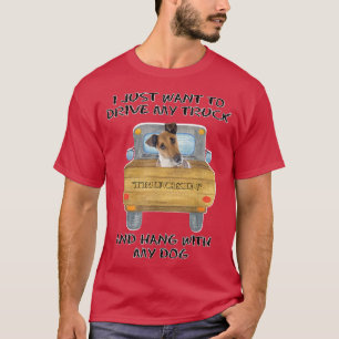 Truck Driving Dog Fox Terrier (Smooth)  T-Shirt