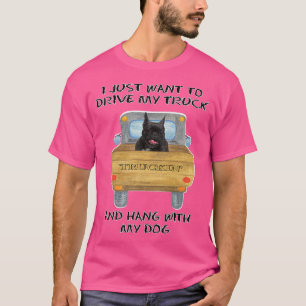 Truck Driving Dog French Bulldog T-Shirt
