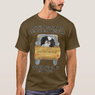 Truck Driving Dog Japanese Chin T-Shirt