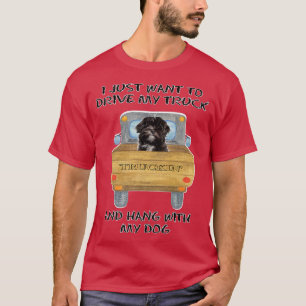 Truck Driving Dog Lhasa Apso  T-Shirt