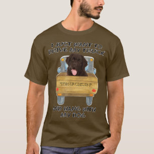 Truck Driving Dog Newfoundland T-Shirt