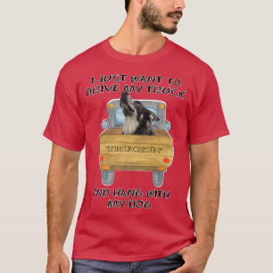 Truck Driving Dog Norwegian Elkhound T-Shirt