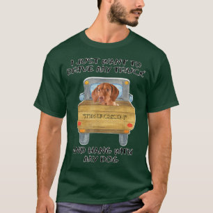 Truck Driving Dog Vizslas T-Shirt