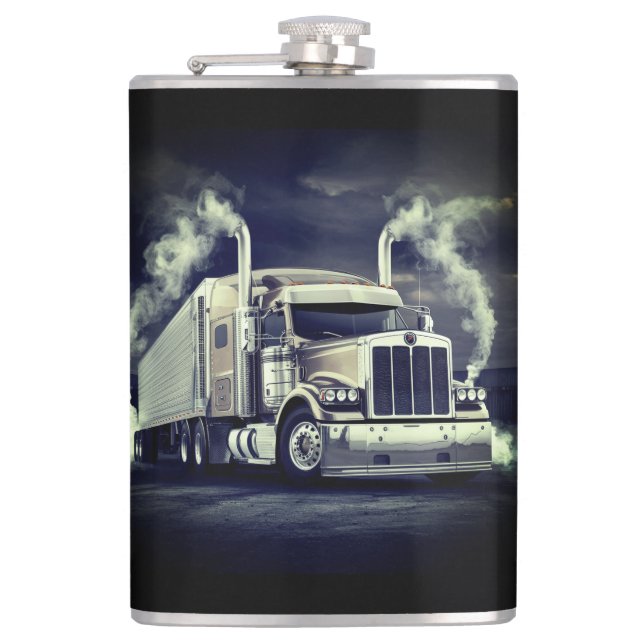  Truck Driving Pro Hip Flask (Front)