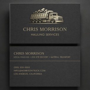 Truck Hauling Service Professional Business Card