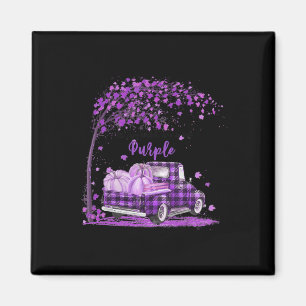 Truck in november we wear purple pancreatic cancer magnet