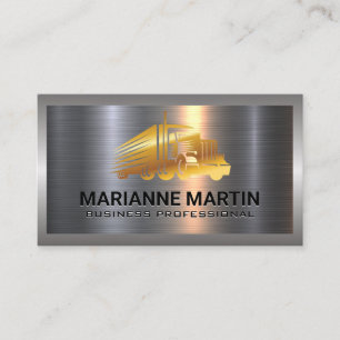 Truck   Industrial Border Business Card