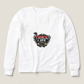 Truck Life Grunge Distressed Chrome Red Trucker Li