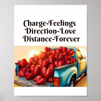 Truck of Love - Heart on Wheels Poster