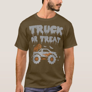 Truck Or Treat Funny Pumpkins Bats Toddler Boys Ha T-Shirt