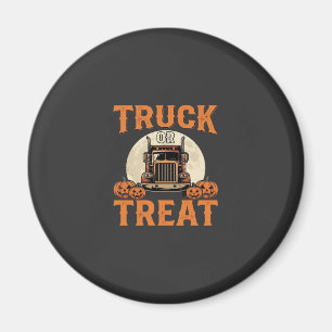 Truck or Treat Halloween Semi Truck Design_1 Magnet