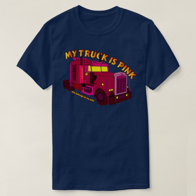 Truck Pink T-Shirt (Design Front)