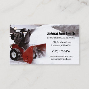 Truck Plough Snow Removal Service Business Card