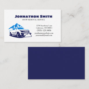 Truck Plough Snow Removal Service Business Card