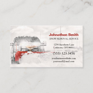 Truck Plough Snow Removal Service Business Card