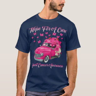 Truck Pumpkin Hope For A Cure Breast Cancer Awaren T-Shirt