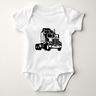 TRUCK semi trailer trucker  american Baby Bodysuit