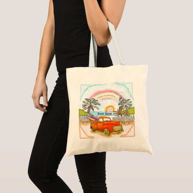 Truck Surfer  Lighthous  Tote Bag (Front (Product))