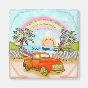 Truck Surfer Lighthouse Magnet