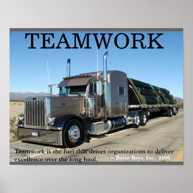Truck Teamwork Poster (Front)