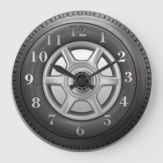 Truck Tire Men's Novelty Wall Clock (Front)