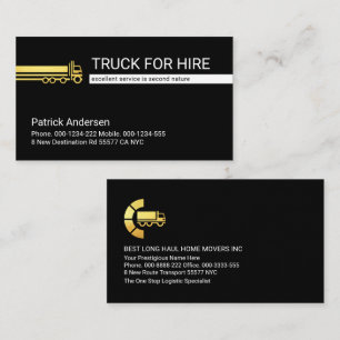 Truck Transport Line Trucking Driver Business Card