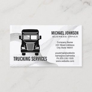 Truck Transport Logo Shipping Freight Business Card
