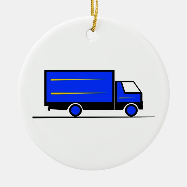 Truck - Truck (01) Ceramic Tree Decoration (Front)