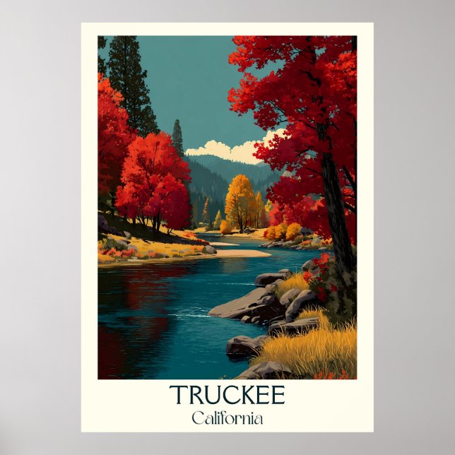Truckee California Art Print | Rustic Mountain (Front)