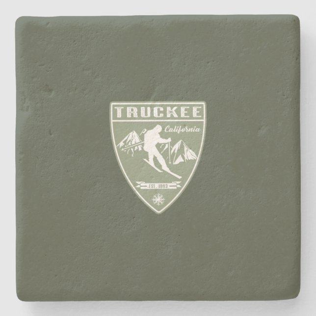 Truckee California Stone Coaster (Front)