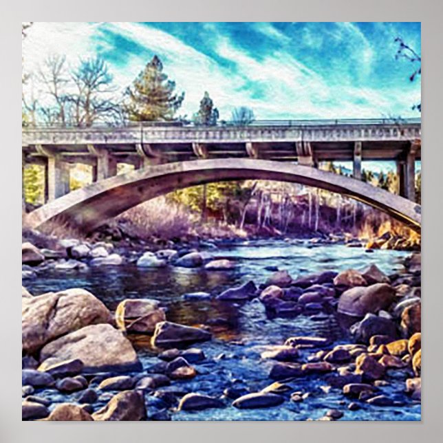 Truckee River at Verdi Nevada Poster (Front)