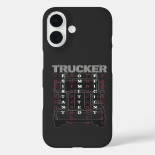 Trucker Acrostic Tireless Resistant Unstoppable iPhone 16 Case