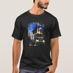 trucker American Big Rigs Diesel Truck Driver 32 T-Shirt