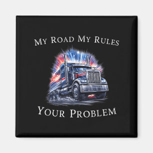 Trucker American Flag Truck Driver Magnet